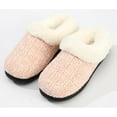 thumbnail image 2 of Pupeez Kid's Girl Memory Foam Comfort Plush Fleece Lined House Slipper - Crochet Rabbit Hair Clog - Warm and Cozy, 2 of 5