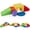 Yellow+ Red, variant on Costway 6PCS Foam Climbing Blocks, Velvet Indoor Climb & Crawl Activity Playset for Kids Multicolor