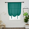 thumbnail image 1 of Yipa Roman Short Curtain,Voile Window Treatment,Tie Up Window Curtains, Sheer Window Drapes,Cafe Scarf Kitchen Curtain Valance,Rod Pocket Curtain Panel Green 47.2" Width x55" Length 2-Panel, 1 of 9