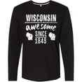 thumbnail image 3 of Inktastic Wisconsin Awesome Since 1848 Long Sleeve T-Shirt, 3 of 5
