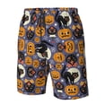 thumbnail image 5 of Kdxio Spooky Cats And Halloween Pumpkins Pattern Mens Casual Shorts - Drawstring Summer Beach Sports Shorts for Men, 5 of 9