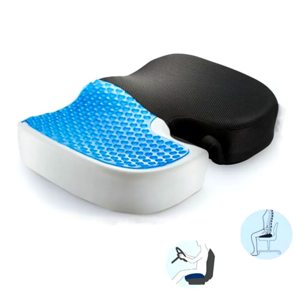 Ergonomic Office Chair Cushion with Non-Slip Cover for Car Wheelchair Home Desk Comfortable U Shaped Memory Foam Coccyx Seat Cushion for Tailbone Sciatica Pain Relief Suptempo Gel Seat Cushion 