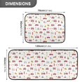 thumbnail image 3 of 2-Piece Kitchen Mat Set Non Slip Washable Floor Mats Decorative Rugs for Kitchen Sink Laundry Red Fiery Awesome Patterns, 3 of 7