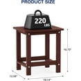 thumbnail image 3 of WINSOON Small Outside Adirondack Square Side Table,Single Layer - Coffee, 3 of 7
