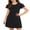 Black, variant on Arshiner Girls Summer Dress Tween Flutter Sleeve Pleated Front A Line Boho Beach Casual Dresses