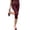 Wine, variant on Womens Capri Leggings Low Waisted Slim Leg Polka Dots Capris Split Hem Cropped Yoga Pants, M