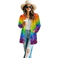 thumbnail image 2 of SCRAWLGOD Colorful Heart Cardigans for Women Trendy Fall Cardigan Sweaters for Women Lightweight Long Sleeve Cardigan for Women with Pockets Size XL Soft Women Jackets Casual, 2 of 7