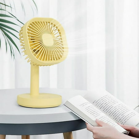 

Hesroicy Mini Fan Silent Powerful Portable Fashion 3-speed Wind Desk Cooling Fan for Dorm