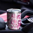 thumbnail image 4 of 30oz Pink Breast Cancer Tumblers Stainless Steel Tumbler with Lid and Straw,Vacuum Insulated Double Wall Travel Tumbler Cups Mug with Cleaning Brush for Coffee,Tea, 4 of 7
