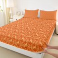 thumbnail image 3 of Feelyou Adult Western Damask Full Size Sheets, Orange Crow Animal Bed Sheets, 4 Pieces, 3 of 7