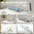 thumbnail image 6 of CASAINC 3 Handle Roman Bathroom Tub Faucet with Handheld Sprayer, Chrome, 6 of 8