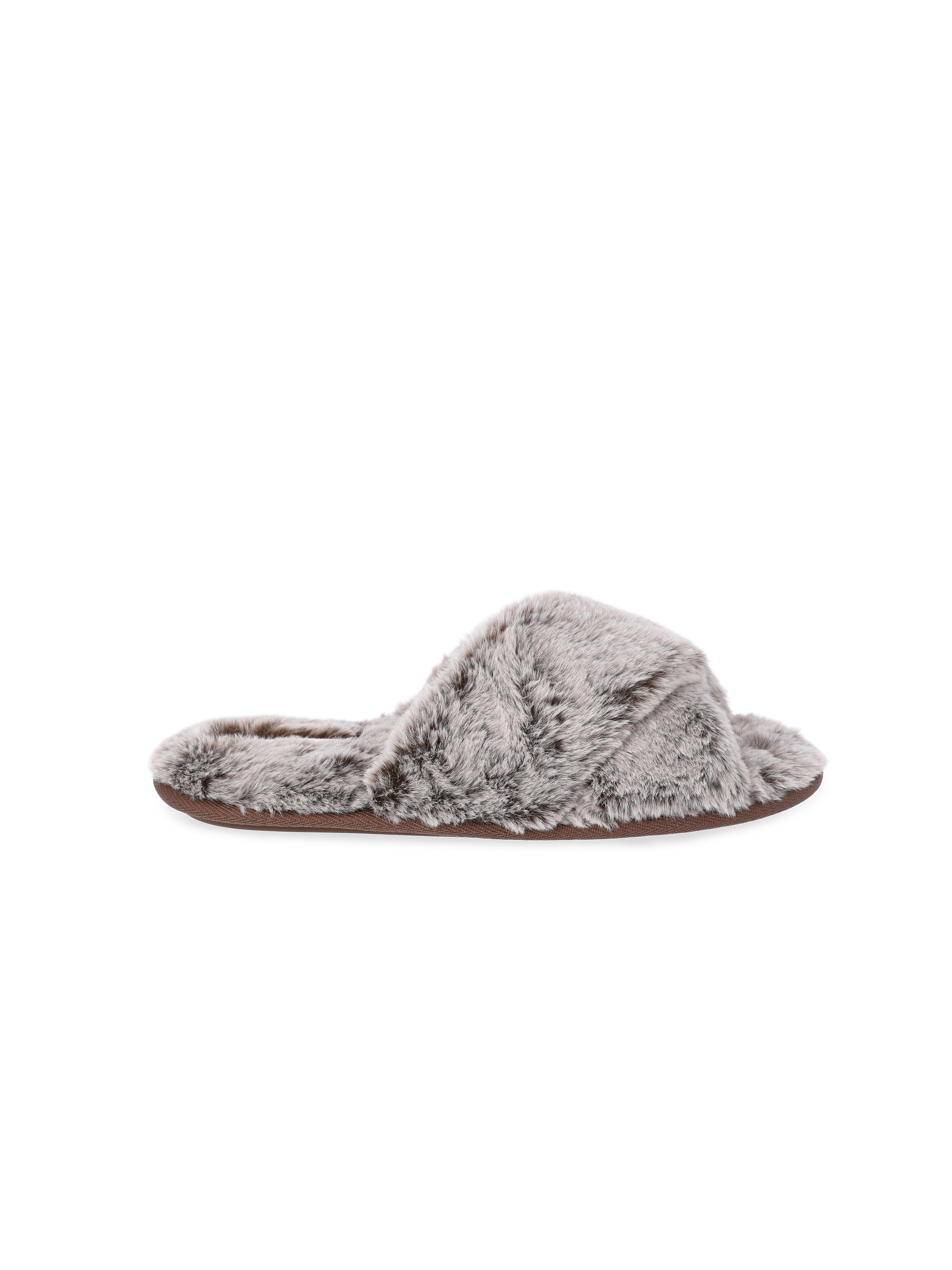 Joyspun Women's Faux Fur X-Band Slippers