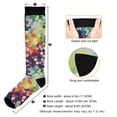 thumbnail image 3 of FORMRS Womens Knee High Socks Casual Long Thick Travel Daily Wear, 1 Pair, Green Colorful Circles, 3 of 6