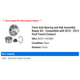 thumbnail image 2 of Front Axle Bearing and Hub Assembly Repair Kit - Compatible with 2010 - 2013 Ford Transit Connect 2011 2012, 2 of 2