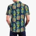 thumbnail image 3 of Balery Colorful Pineapples Printed Men’s Short Sleeve Polo Shirt, Midweight Men's Shirt,Golf Polo shirts -X-Large, 3 of 8