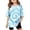 Z-Sky Blue84, variant on JIAYUE Girls T Shirt With Tie Dye Print And Relaxed Short Sleeve Design For Kids Summer Casual Tee Round Neck Top For Girls Breathable Soft Blend