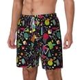 thumbnail image 2 of Balery Colorful Geometric Figures Mens Swim Trunks Swim Shorts for Men Quick Dry Inseam Beach Shorts with Compression Liner Pocket-Medium, 2 of 9