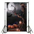 thumbnail image 3 of EREHome Polyester Fabric 5x7ft Background For Photography Halloween Pumpkin Monster Photo Backdrops, 3 of 4