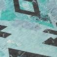 thumbnail image 2 of Dalyn Rugs Machine Washable Indoor/Outdoor Chantille Teal 9' x 12' Rug, 2 of 9