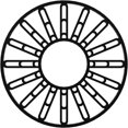 thumbnail image 1 of Ekena Millwork CMPP40HHSBL Hale Architectural Grade PVC Pierced, Black Urethane Ceiling Medallions 40"OD x 14 1/2"ID x 1"P, 1 of 4