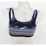 Mossimo Navy Blue Chevron Bralette Bikini Top Swimwear Women's Small