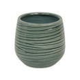 thumbnail image 3 of Cheungs Fairloam Round Curved Wave Lined Pattern Ceramic Pot - Green Large, 3 of 5