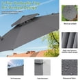 thumbnail image 6 of Autlaycil 10 FT Aluminum Offset Outdoor Cantilever Umbrella with 360-degree Rotation, 2-Tier Patio Umbrella - Grey, 6 of 6