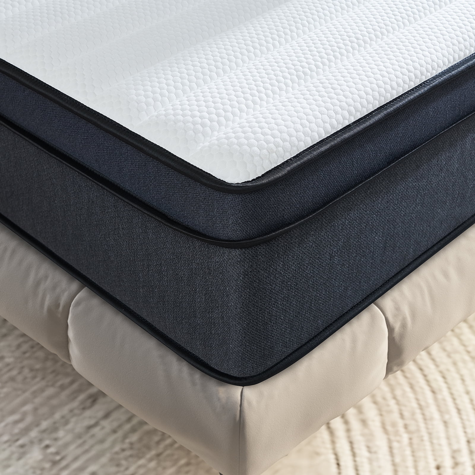 Full Size Mattress, JIAVA 12" Medium Hybrid Memory Foam Mattress in a Box, Full Mattress
