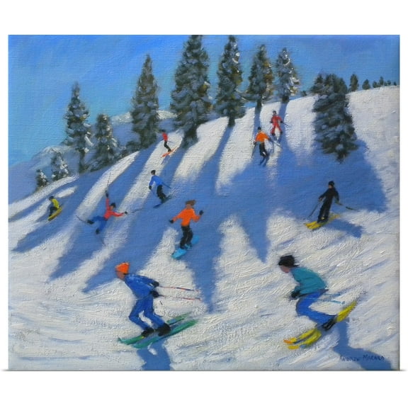 Great BIG Canvas | Rolled Andrew Macara Poster Print entitled Skiers, Lofer, 2010