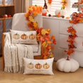 thumbnail image 5 of Fall Pillow Covers 12x20 Inch Fall Thanksgiving Orange Watercolor Lines Pumpkins Lumbar Autumn Pillow Covers Polyester Fall Decoration for Home Couch Y71C12, 5 of 6
