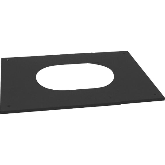 Selkirk 206512 Adjustable Pitched Ceiling Plate, 6", Matte Black Finish, Each