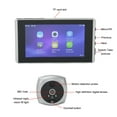 thumbnail image 3 of Visor de puertas digitales Inteligentes, Cámara de Seguridad de Puertas de Puertas que indica una Mirilla Reistente 2MP 1080p IR CámaRa de Visión Nocturna Campana de Puerta para, 3 of 7