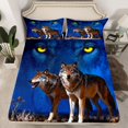 thumbnail image 2 of Feelyou Rustic Wolf Teen Queen Sheet Sets, Farmhouse Animal Bed Set, 4-Piece, 2 of 7