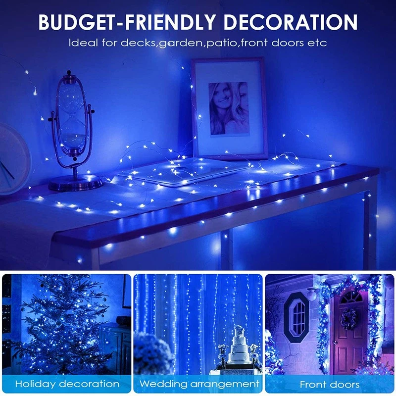 BUTTERFLY- 98Ft Led Outdoor Solar Powered String Lights For Patio Yard Porch Party Decor