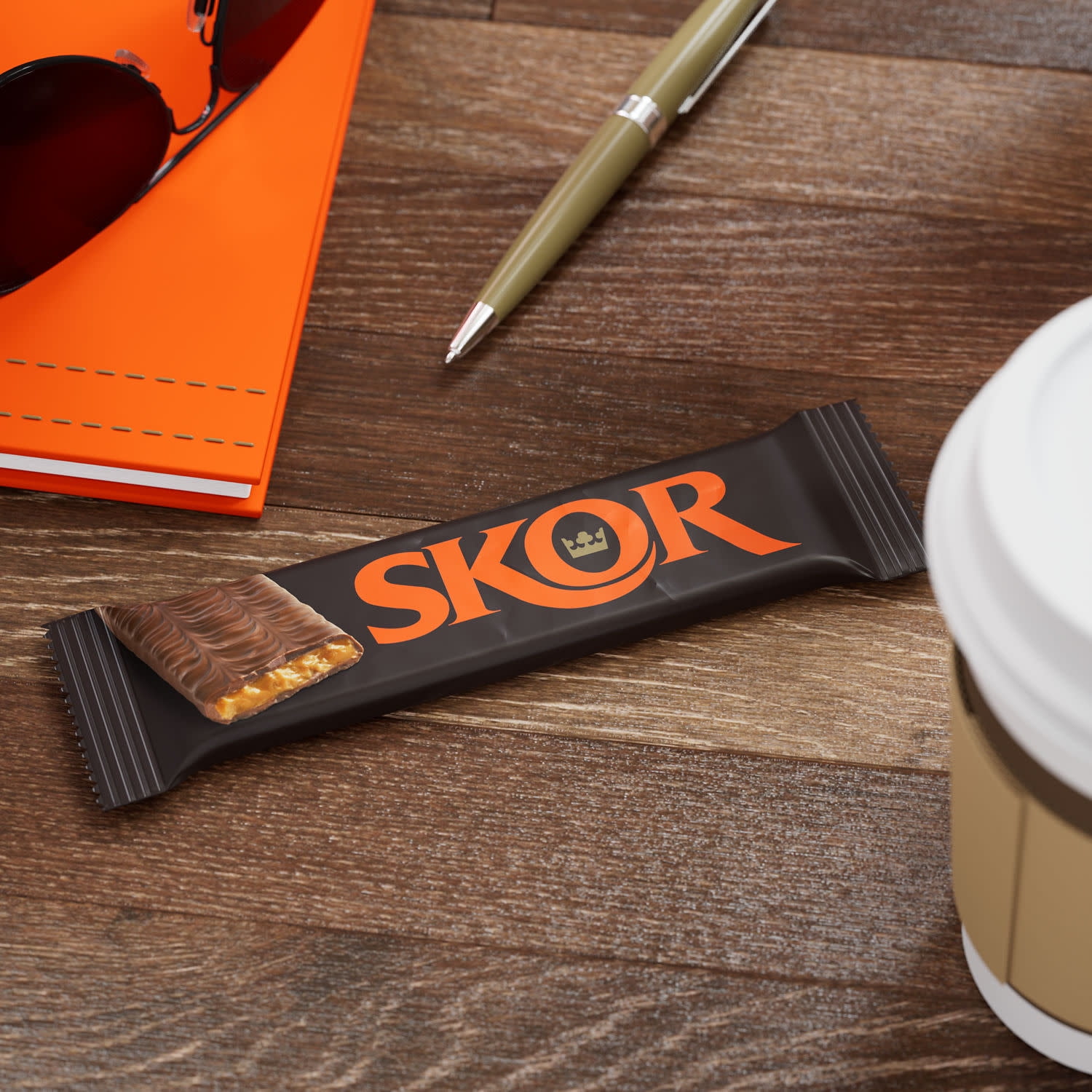 Skor Crisp Butter Toffee and Chocolate Candy, Bars 1.4 oz, 18 Count