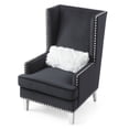 thumbnail image 5 of Glory Furniture Wilshire G0952A-AC Chair   BLACKVelvet, 5 of 6