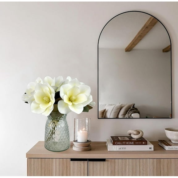 (2Bundles)11.81inch Artificial Magnolia Flowers, Magnolia Stem Flower, Wedding Flower Bouquet Vase Floral Arrangement for Table Centerpiece Wedding