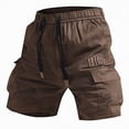 thumbnail image 2 of KPOPLK Men's Quick Drying Fishing Hiking Shorts Summer Cargo Shorts Above Knee Ripstop Short for Summer Casual Work Wear Size L,Coffee, 2 of 9