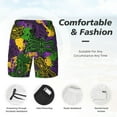 thumbnail image 5 of Haiem Mardi Gras7 Mens Swim Trunks with Compression Liner 2 in 1 Swimming Shorts Stretch Swimwear Quick Dry,Board Shorts-Small, 5 of 9