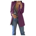 thumbnail image 1 of Costume de Travail pour Femmes, Cardigan à Simple Boutonnage, Blouse Ample Confortable avec Poches, Blazer Uni, 1 of 5