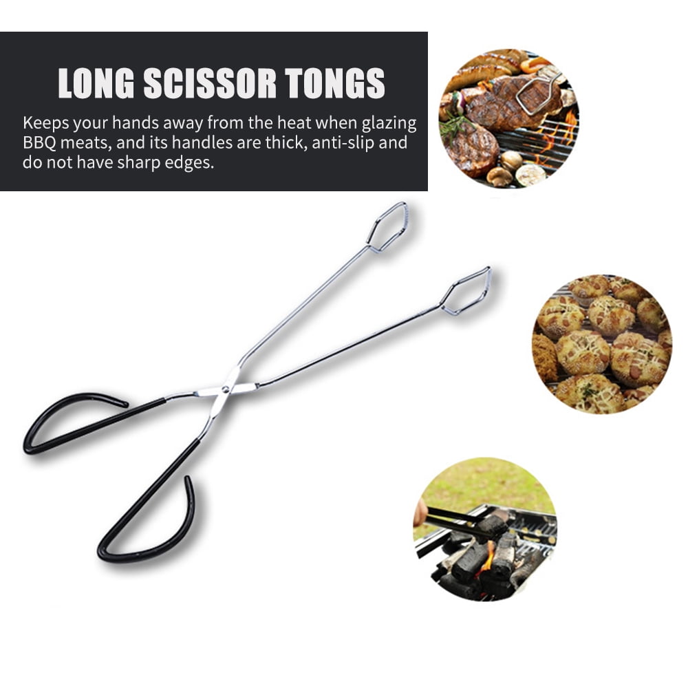 Scissor Tongs Barbecue BBQ Grill Pastry Tongs Baking Cooking Clamp