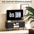 thumbnail image 4 of HOMCOM TV Stand Cabinet for TVs up to 55 Inches with Storage, Black, 4 of 10