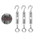 thumbnail image 4 of WEUVEB 5-Pack Steel Wire Rope Turnbuckles for Outdoor Use, Adjustable Tension Hardware for Installation and Rigging, 4 of 7