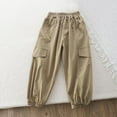 thumbnail image 2 of Beollynier Summer Boys Loose Fit Quick-Dry Long Pants for 4-14Y - Elastic Waist Sports Cargo Pants Casual Wear - Perfect for Outdoor Activities and Air Conditioning, 2 of 9