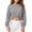 *Gray, variant on VBVC Women's Y2K Drawstring Hem Crop Sweatshirt, Ladies' Long Sleeve Cropped Pullover, Casual Athletic Workout Top For Women, Gray , S-2XL