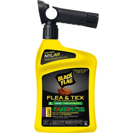 Black Flag Flea & Tick Killer Concentrate, Ready-to-Spray, 32-fl (Best Way To Prevent Ticks In Yard)