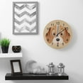 thumbnail image 5 of SKYSONIC Silent Wooden Round Wall Clock Foxhound Dog Non Ticking Battery Operated Clocks for Home Office Living Room Bedroom, 5 of 6