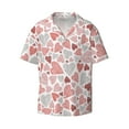 thumbnail image 6 of Kdxio Men's Hawaiian Shirt for Men Short Sleeve Shirt Hand Drawn Hearts Summer Casual Holiday Beach Button Down T-Shirts, 6 of 7