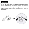 thumbnail image 4 of Uxcell 10Pcs Cord End Caps, 4.5mm End Caps Barrel Beads Kumihimo End Caps Iron for DIY Craft (Silver), 4 of 5