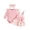 A05-ZA Pink, variant on CAICJ98 Newborn Baby Girl Clothes Fall Winter Overall Dress Outfits Long Sleeve Ribbed Romper Top Infant Skirt Set (Red,3-6 Months)